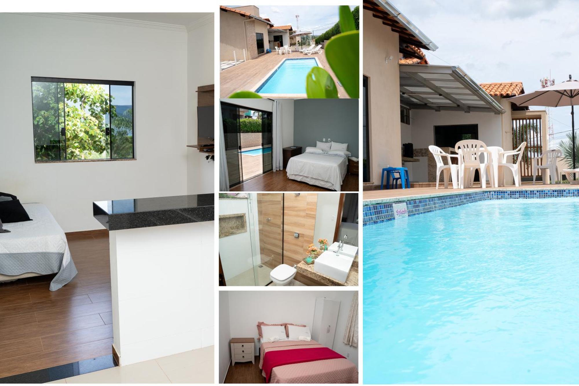 Casa Com Piscina Vista Para Lago, 03 Quartos Confortaveis Capitólio Exterior foto
